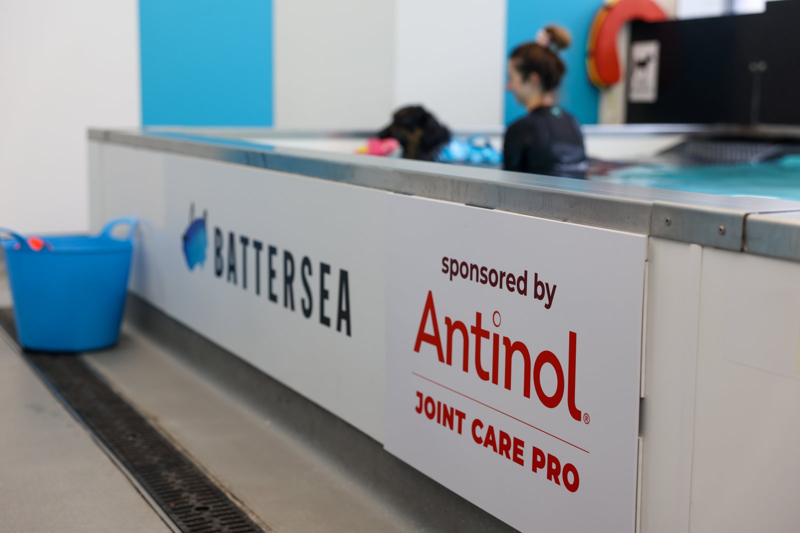 Hydrotherapy pool with Antinol logo on the side